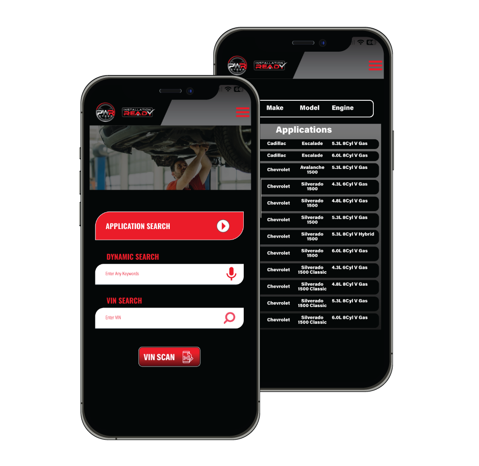 pwr mobile app phone screen mockups