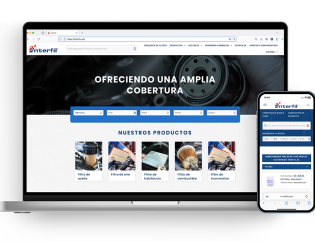 interfil websites shown on computer and mobile device