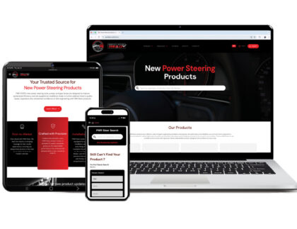the new pwr website is displayed on devices with varying screen sizes